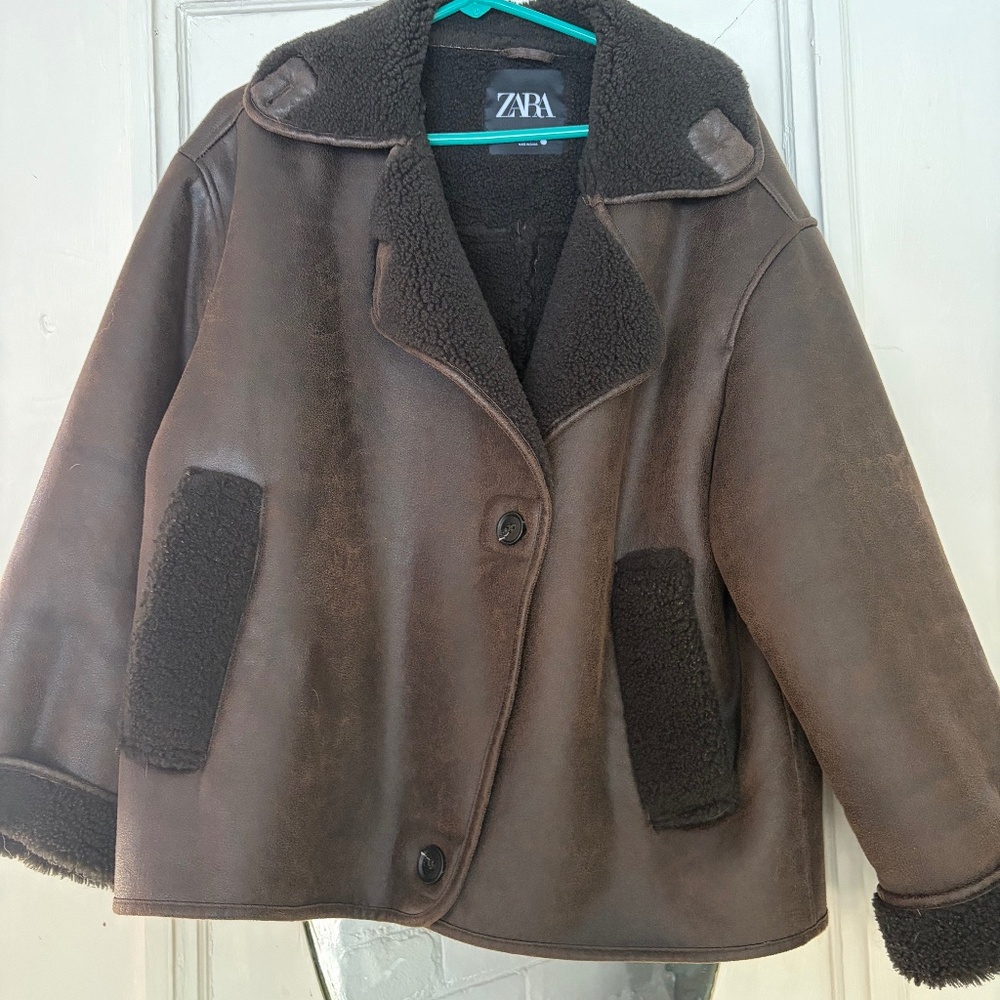 Zara RELAXED DOUBLE FACED JACKET ZW COLLECTION
